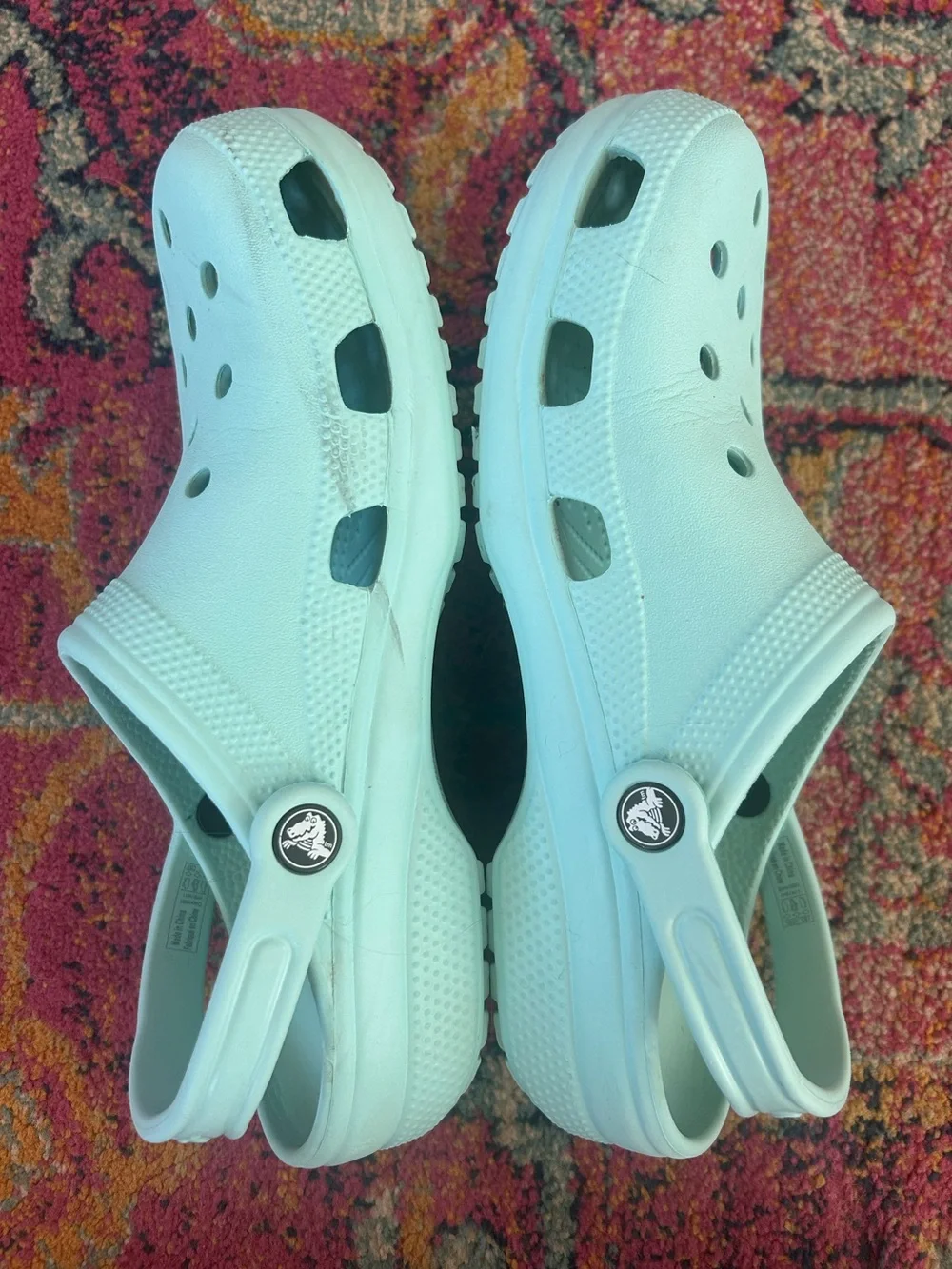 CROCS | Unisex Adult Turquoise Classic Slip On Clog W/Strap Men’s 9 Women’s 11